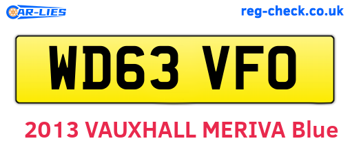 WD63VFO are the vehicle registration plates.