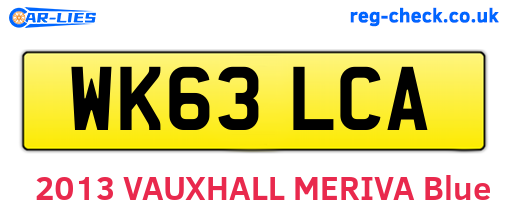 WK63LCA are the vehicle registration plates.