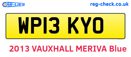 WP13KYO are the vehicle registration plates.
