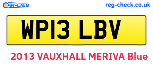 WP13LBV are the vehicle registration plates.