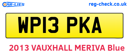 WP13PKA are the vehicle registration plates.