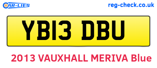 YB13DBU are the vehicle registration plates.