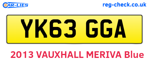YK63GGA are the vehicle registration plates.
