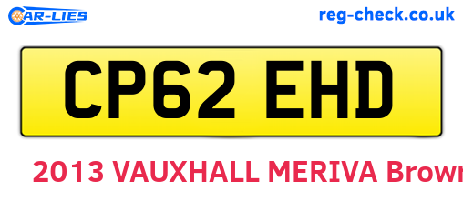 CP62EHD are the vehicle registration plates.