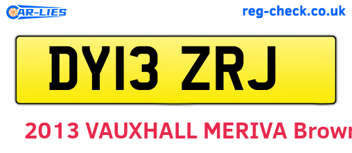 DY13ZRJ are the vehicle registration plates.