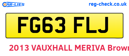 FG63FLJ are the vehicle registration plates.