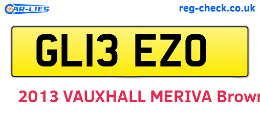 GL13EZO are the vehicle registration plates.