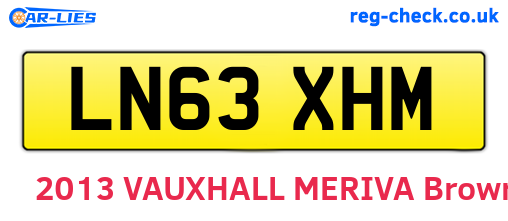 LN63XHM are the vehicle registration plates.