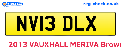 NV13DLX are the vehicle registration plates.