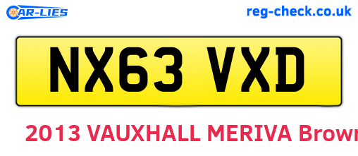 NX63VXD are the vehicle registration plates.