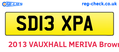 SD13XPA are the vehicle registration plates.