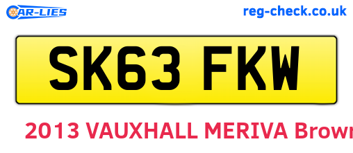 SK63FKW are the vehicle registration plates.