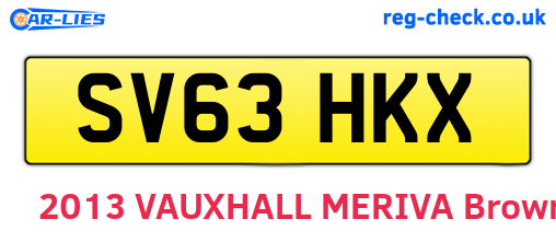 SV63HKX are the vehicle registration plates.