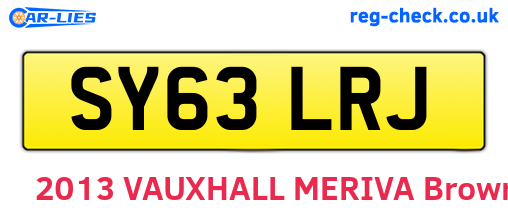 SY63LRJ are the vehicle registration plates.