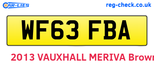 WF63FBA are the vehicle registration plates.
