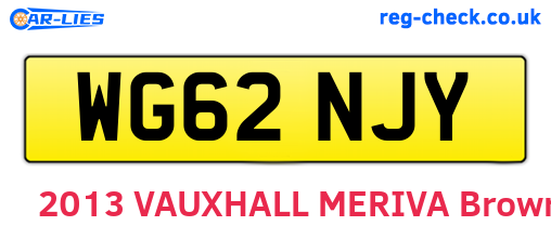 WG62NJY are the vehicle registration plates.
