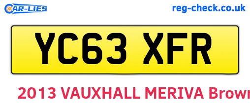 YC63XFR are the vehicle registration plates.