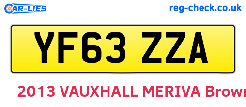 YF63ZZA are the vehicle registration plates.