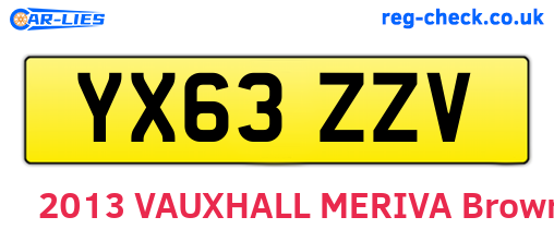 YX63ZZV are the vehicle registration plates.