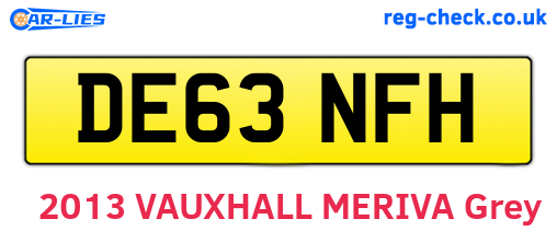 DE63NFH are the vehicle registration plates.