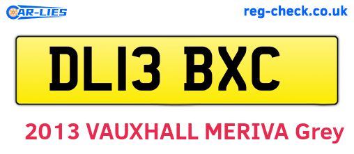 DL13BXC are the vehicle registration plates.