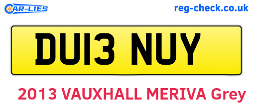 DU13NUY are the vehicle registration plates.