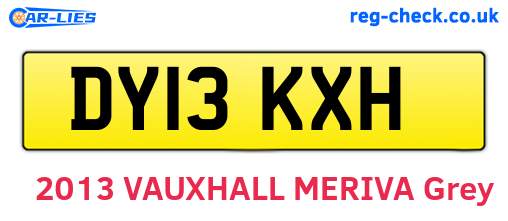 DY13KXH are the vehicle registration plates.