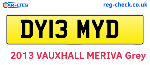 DY13MYD are the vehicle registration plates.
