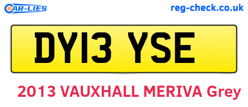 DY13YSE are the vehicle registration plates.