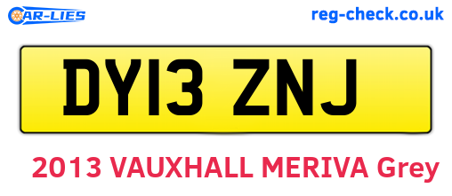 DY13ZNJ are the vehicle registration plates.