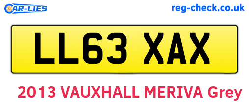 LL63XAX are the vehicle registration plates.