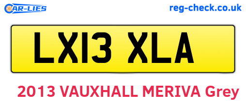 LX13XLA are the vehicle registration plates.