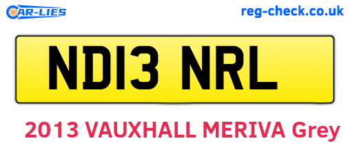 ND13NRL are the vehicle registration plates.