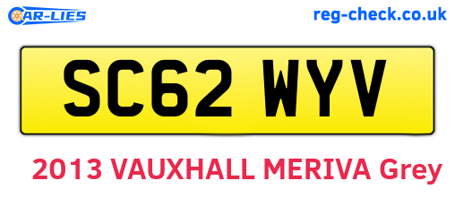 SC62WYV are the vehicle registration plates.