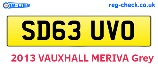 SD63UVO are the vehicle registration plates.