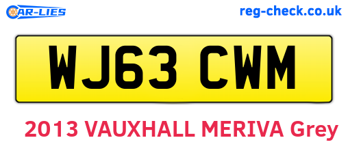 WJ63CWM are the vehicle registration plates.