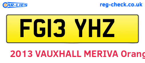 FG13YHZ are the vehicle registration plates.