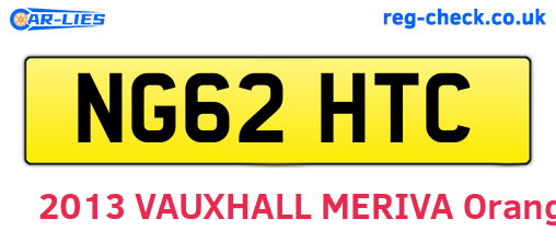 NG62HTC are the vehicle registration plates.