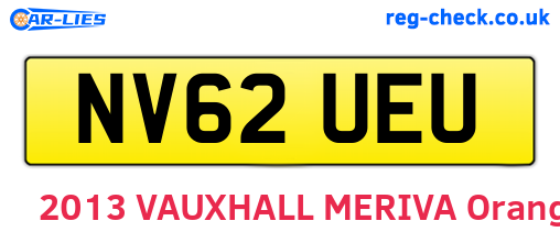 NV62UEU are the vehicle registration plates.