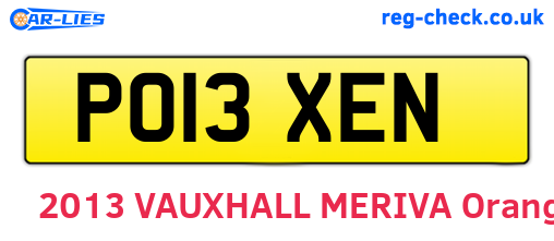 PO13XEN are the vehicle registration plates.