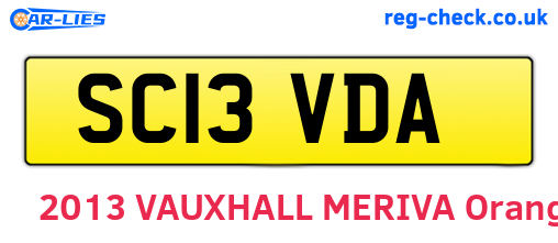 SC13VDA are the vehicle registration plates.