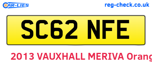 SC62NFE are the vehicle registration plates.