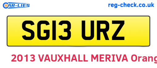 SG13URZ are the vehicle registration plates.