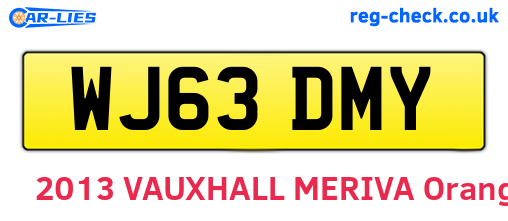 WJ63DMY are the vehicle registration plates.