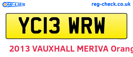 YC13WRW are the vehicle registration plates.