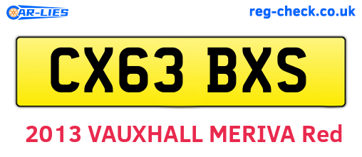 CX63BXS are the vehicle registration plates.