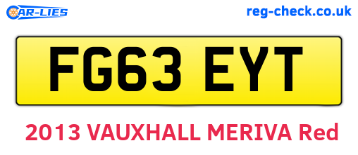 FG63EYT are the vehicle registration plates.