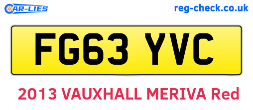 FG63YVC are the vehicle registration plates.
