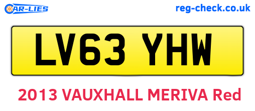LV63YHW are the vehicle registration plates.