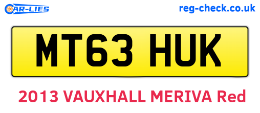 MT63HUK are the vehicle registration plates.